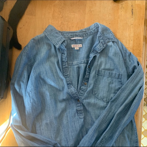 merona denim shirt